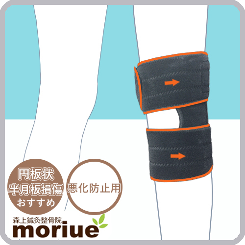 円板状半月板の膝サポーター｜悪化防止用｜ひざガード背面