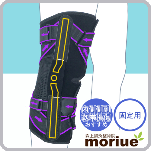 内側側副靭帯のサポーター｜固定用｜ニーケアー・ＭＣＬ側面