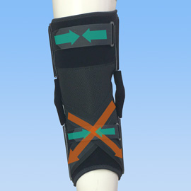 後十字靭帯損傷に併発した内側半月板損傷用のサポーター｜ニーケアー・PCL（背面）